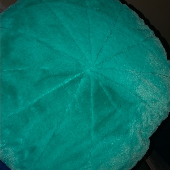 Ms Rabbit Fur Squishy Pillow Teal 